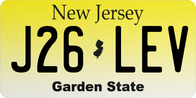 NJ license plate J26LEV