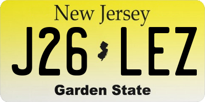 NJ license plate J26LEZ