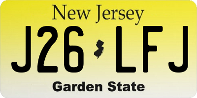 NJ license plate J26LFJ