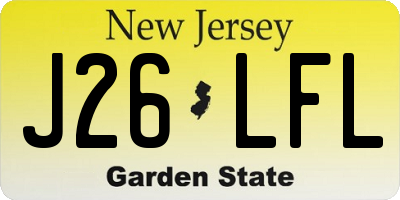 NJ license plate J26LFL