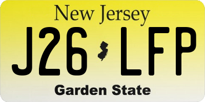 NJ license plate J26LFP