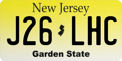 NJ license plate J26LHC
