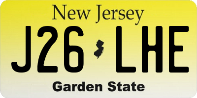 NJ license plate J26LHE