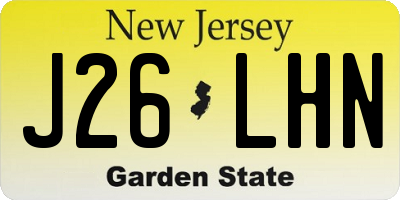NJ license plate J26LHN