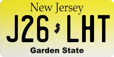 NJ license plate J26LHT