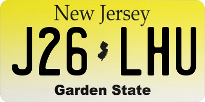 NJ license plate J26LHU