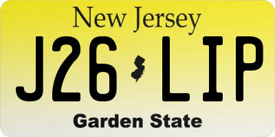 NJ license plate J26LIP