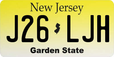NJ license plate J26LJH