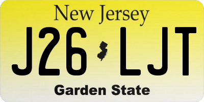 NJ license plate J26LJT