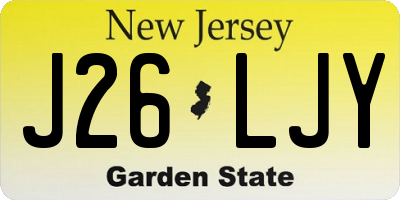 NJ license plate J26LJY