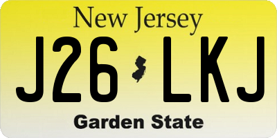 NJ license plate J26LKJ