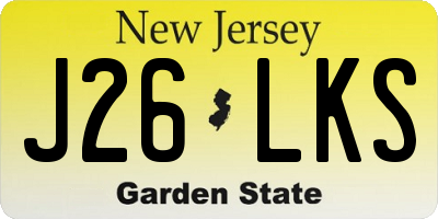 NJ license plate J26LKS