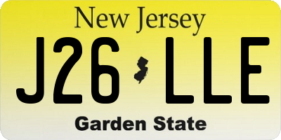 NJ license plate J26LLE