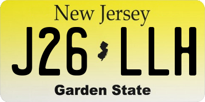NJ license plate J26LLH