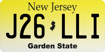 NJ license plate J26LLI