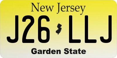 NJ license plate J26LLJ