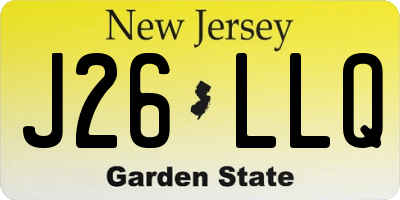 NJ license plate J26LLQ