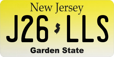 NJ license plate J26LLS