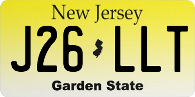 NJ license plate J26LLT
