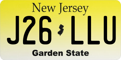 NJ license plate J26LLU