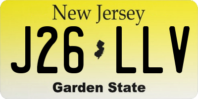 NJ license plate J26LLV