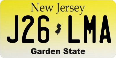 NJ license plate J26LMA