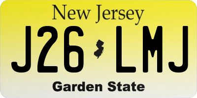 NJ license plate J26LMJ