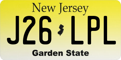NJ license plate J26LPL