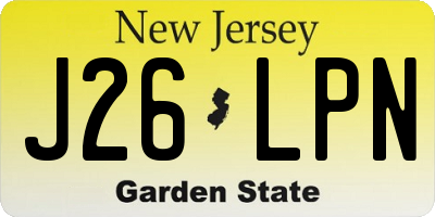 NJ license plate J26LPN