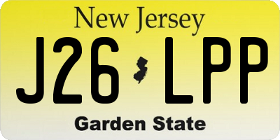 NJ license plate J26LPP