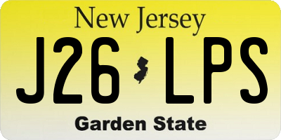 NJ license plate J26LPS
