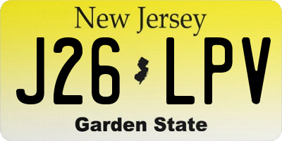 NJ license plate J26LPV