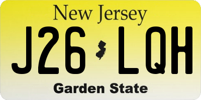NJ license plate J26LQH