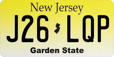 NJ license plate J26LQP