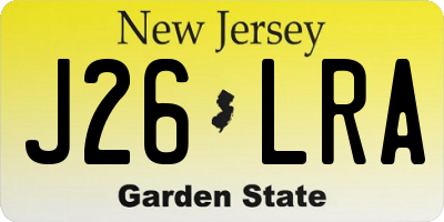 NJ license plate J26LRA