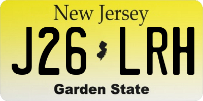 NJ license plate J26LRH