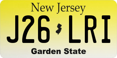 NJ license plate J26LRI