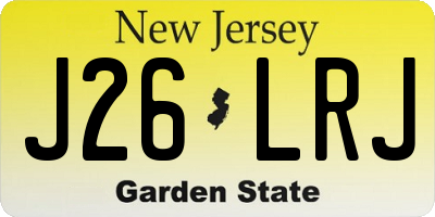 NJ license plate J26LRJ
