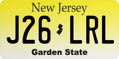 NJ license plate J26LRL