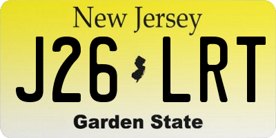 NJ license plate J26LRT