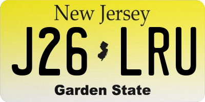 NJ license plate J26LRU