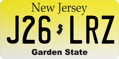 NJ license plate J26LRZ
