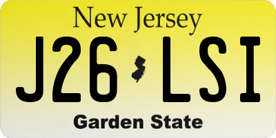 NJ license plate J26LSI