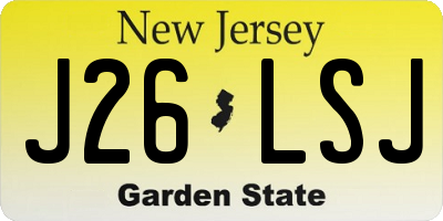 NJ license plate J26LSJ