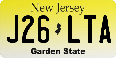 NJ license plate J26LTA