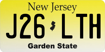 NJ license plate J26LTH