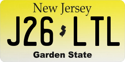 NJ license plate J26LTL