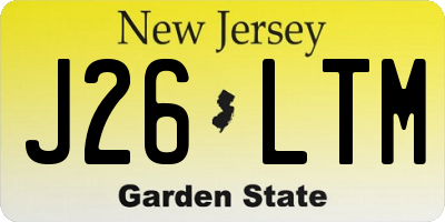 NJ license plate J26LTM
