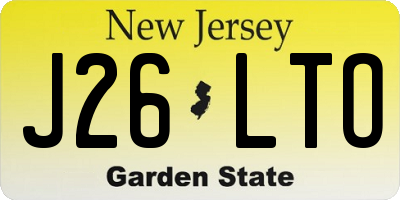 NJ license plate J26LTO