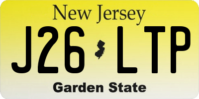 NJ license plate J26LTP